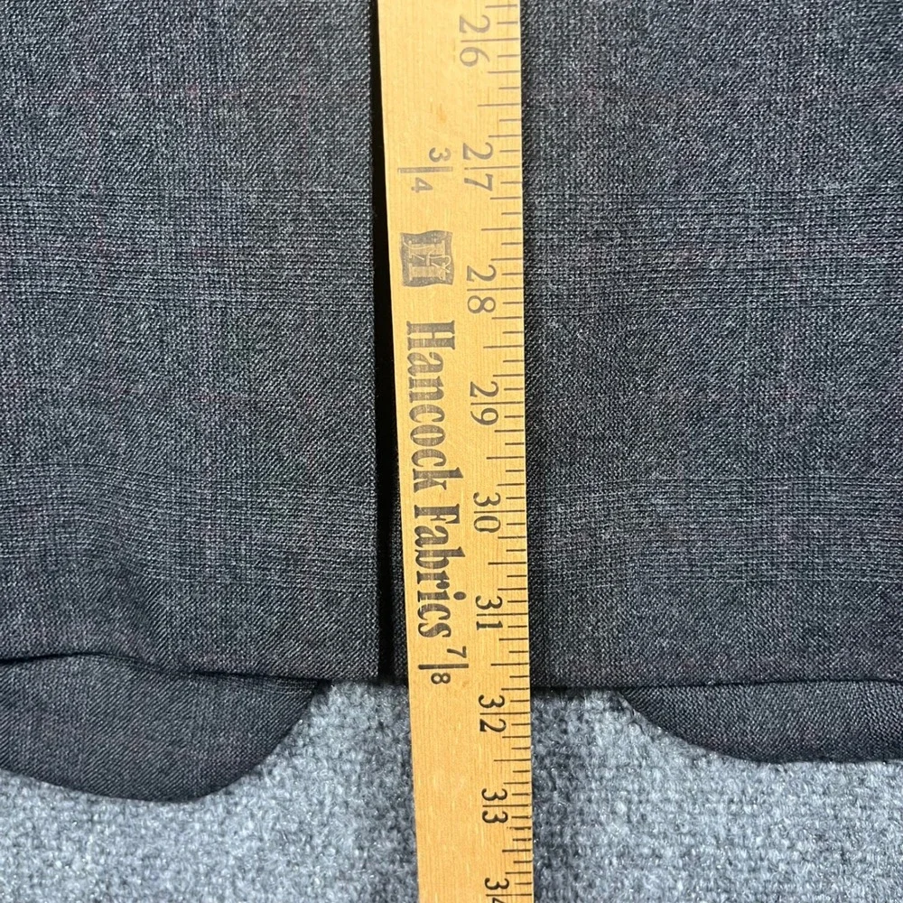 Polo Ralph Lauren Blazer Mens 42L Charcoal Gray‎ Wool Windowpane Sport Coat USA
